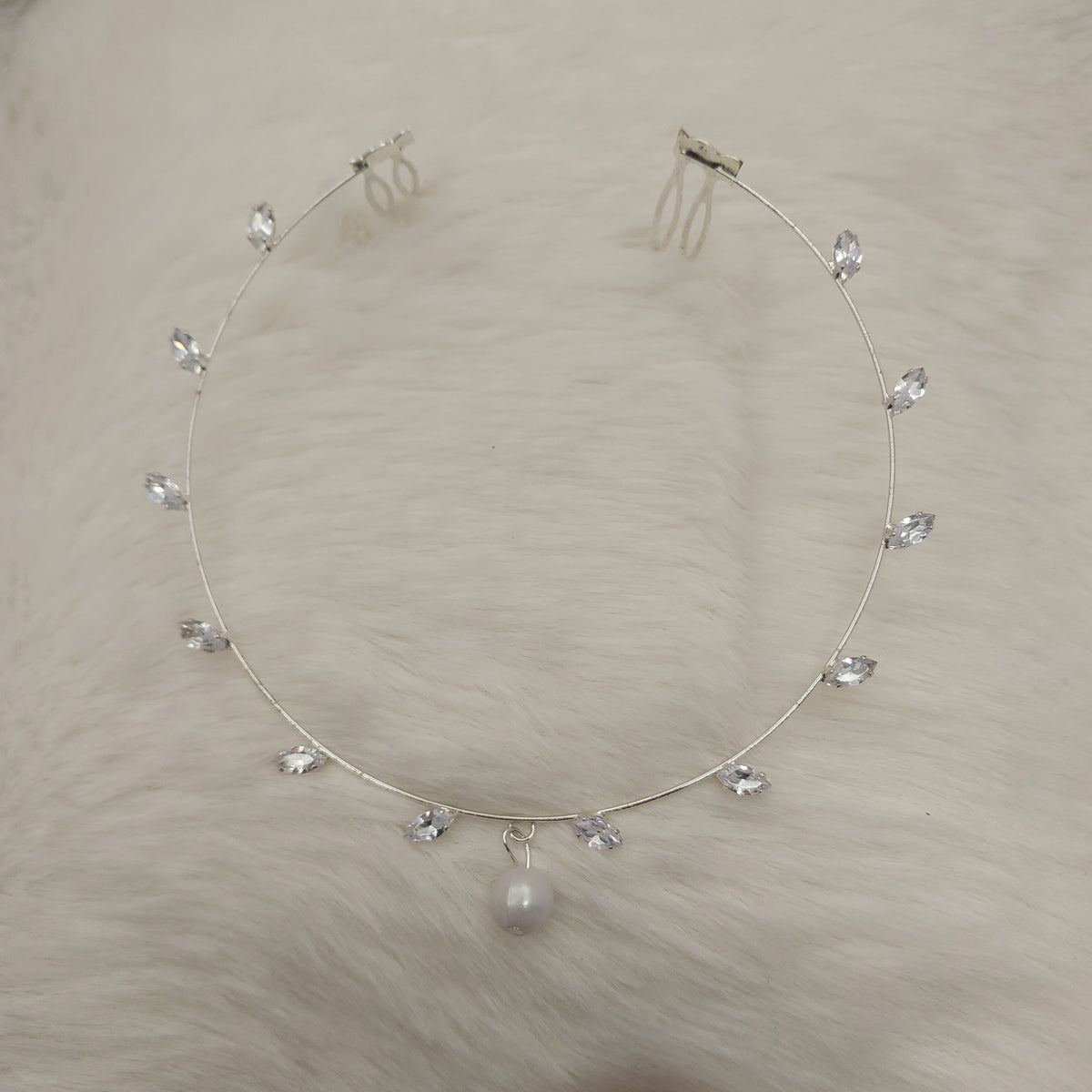 Silver Pearl Hair Accessory - Kids & Adults