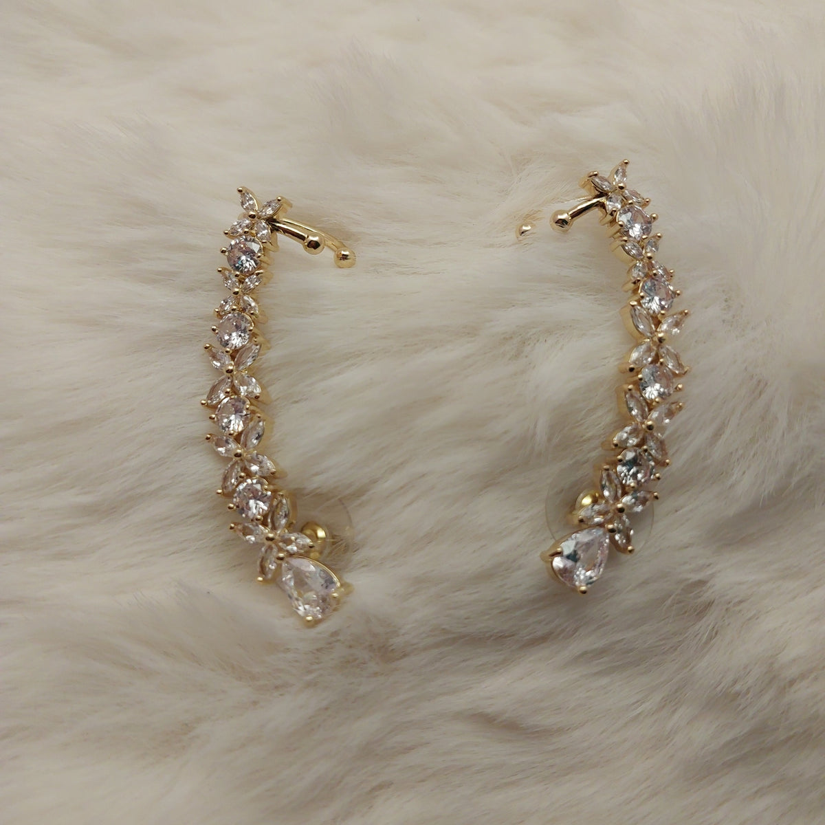 Golden Blossom Ear Climber - Large