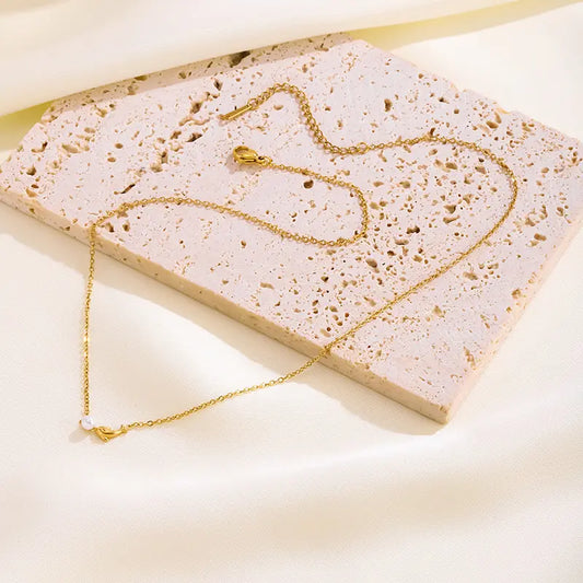 Pearl Dolphin Dance Pendant Chain