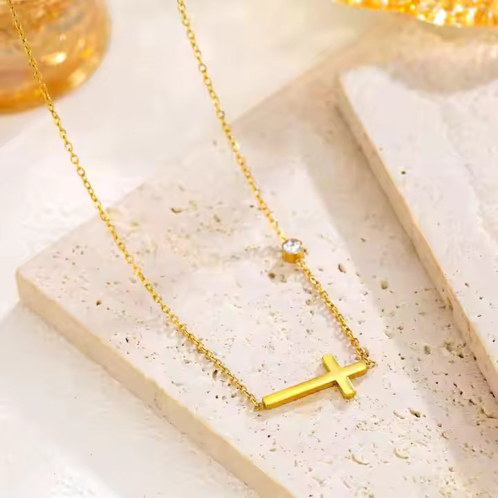 Faithful Grace Jesus Cross Pendant Chain