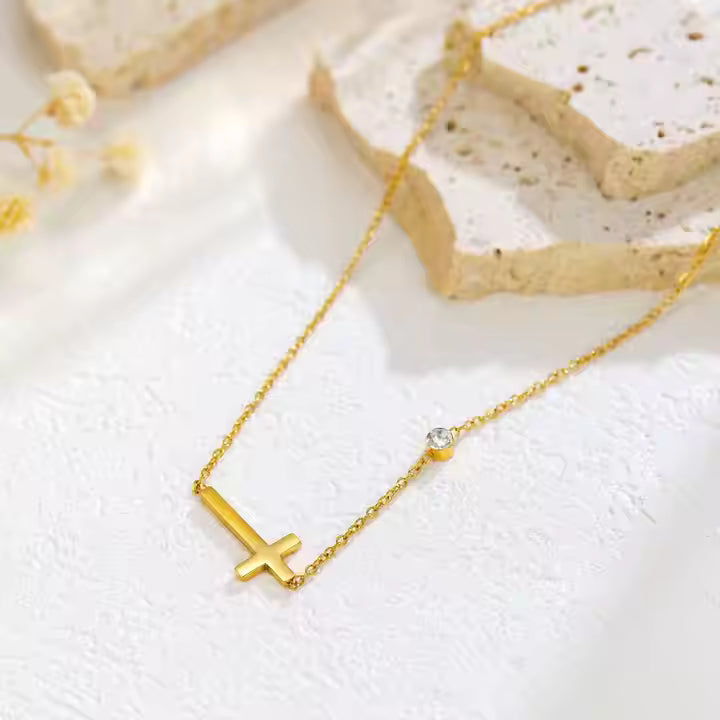 Faithful Grace Jesus Cross Pendant Chain