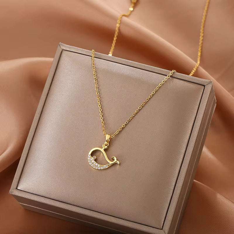 Oceanic Dolphin Pendant Chain
