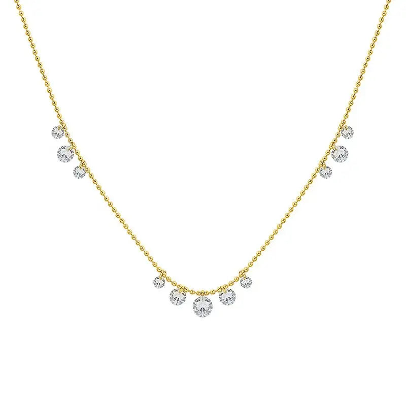 Elegant Collarbone Bare Stone Pendant Chain