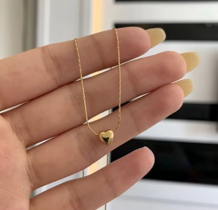 Delicate Mini Heart Pendant Chain