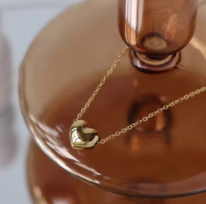 Delicate Mini Heart Pendant Chain