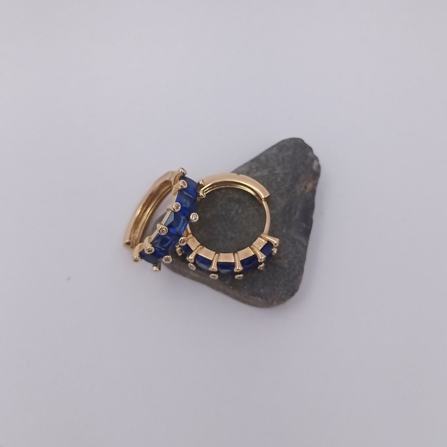 Blue Stone Ring Earring