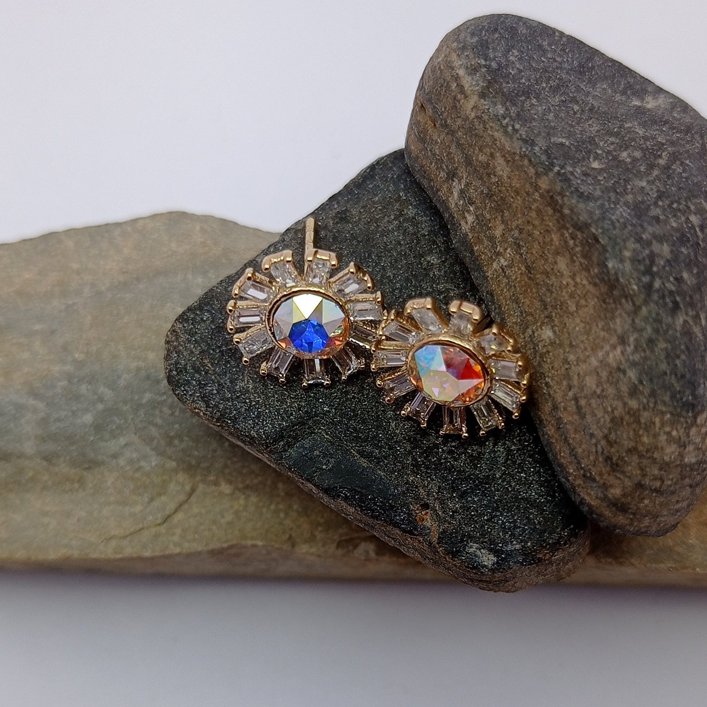 White Diamond Stud Earring