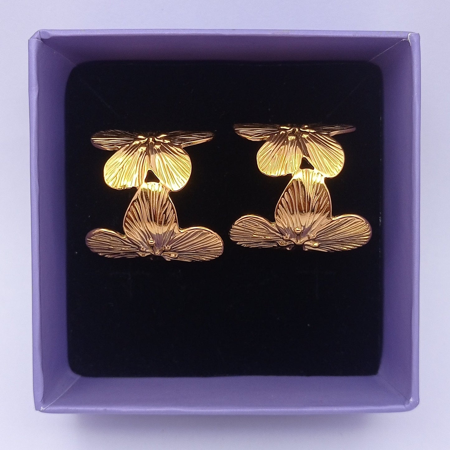 Big Flower Hoop Earring