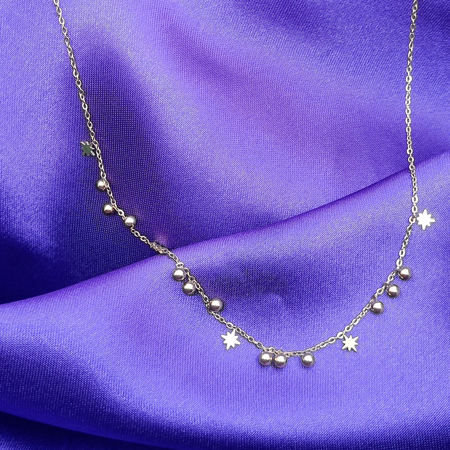 Star and Gold Ball Charm Chain