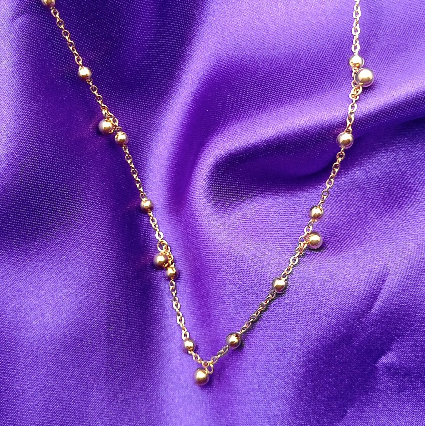 Gold Ball Charm Chain
