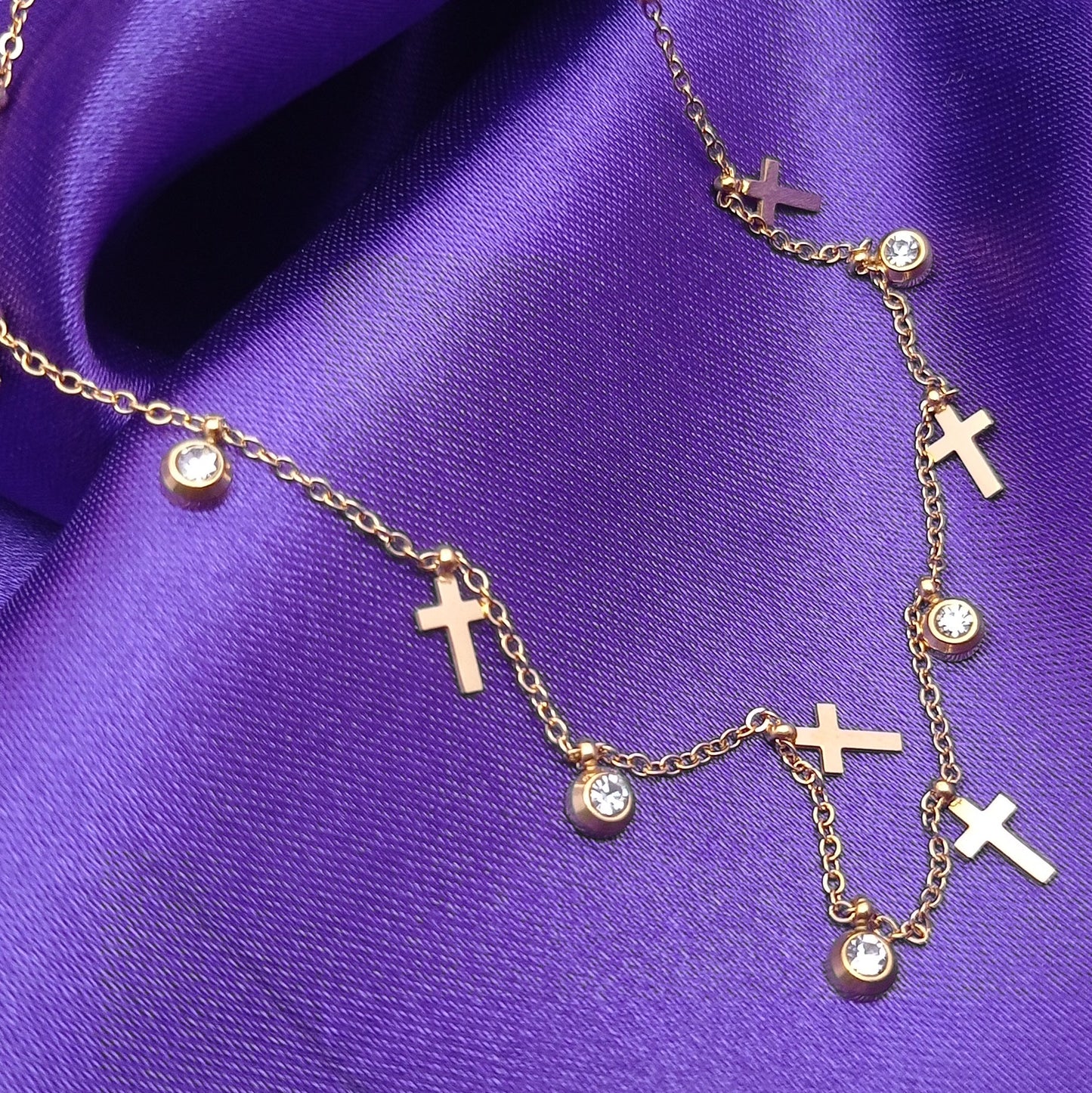 Jesus Diamond Charm Chain