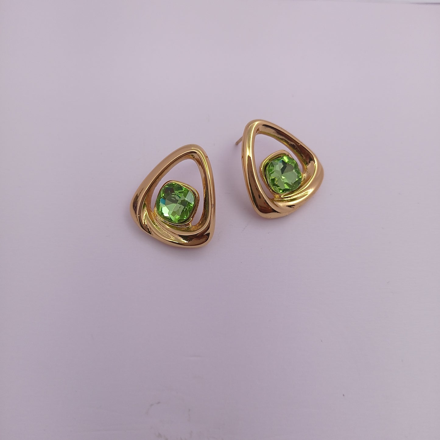 Emerald Prism Earring