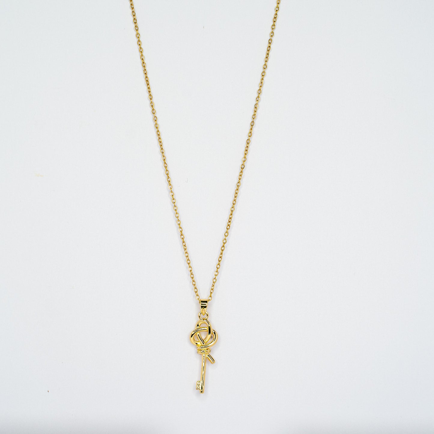 Golden Key to My Heart Pendant Chain