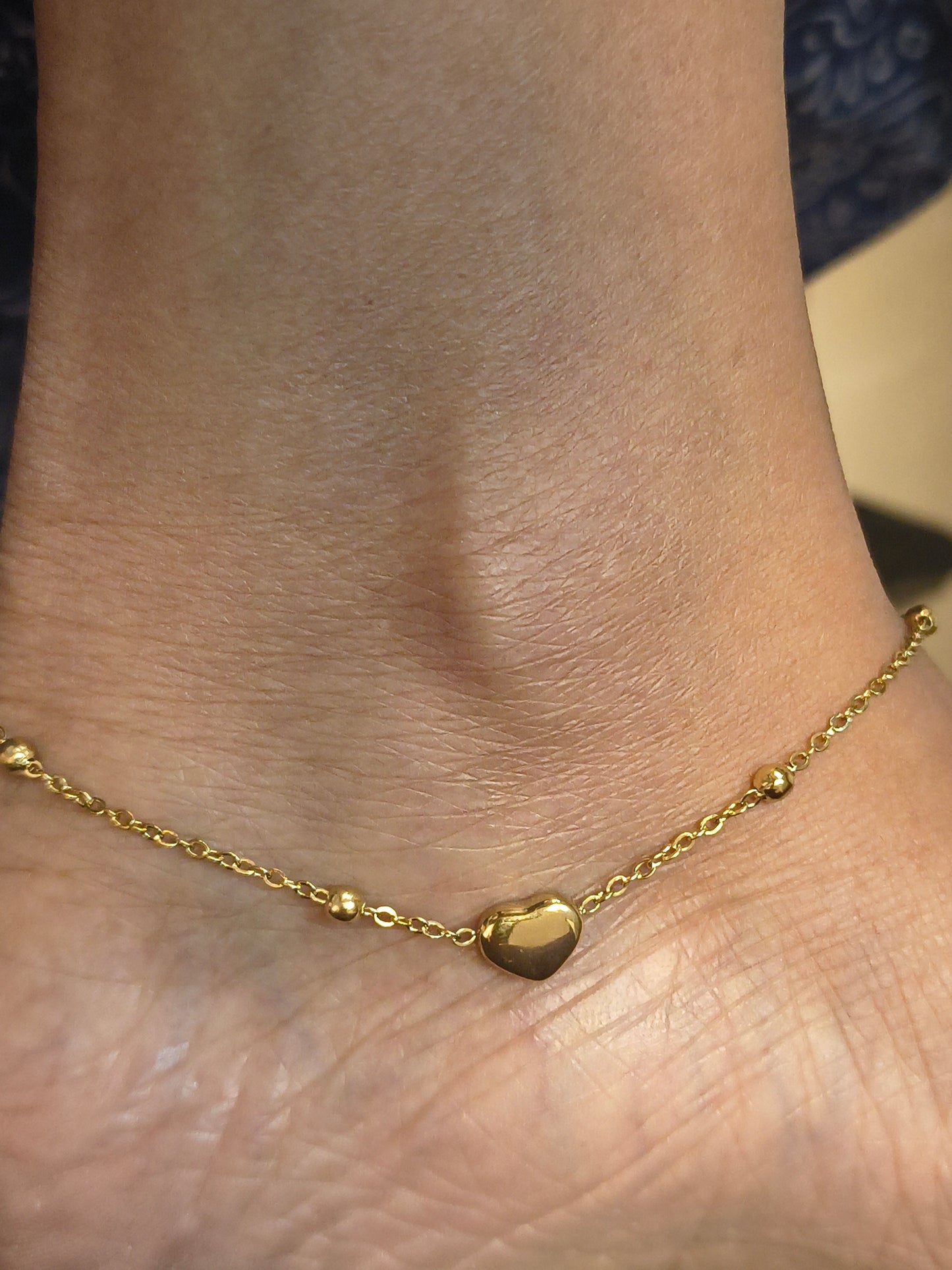 Bold Balls and Big Heart Charm Anklet