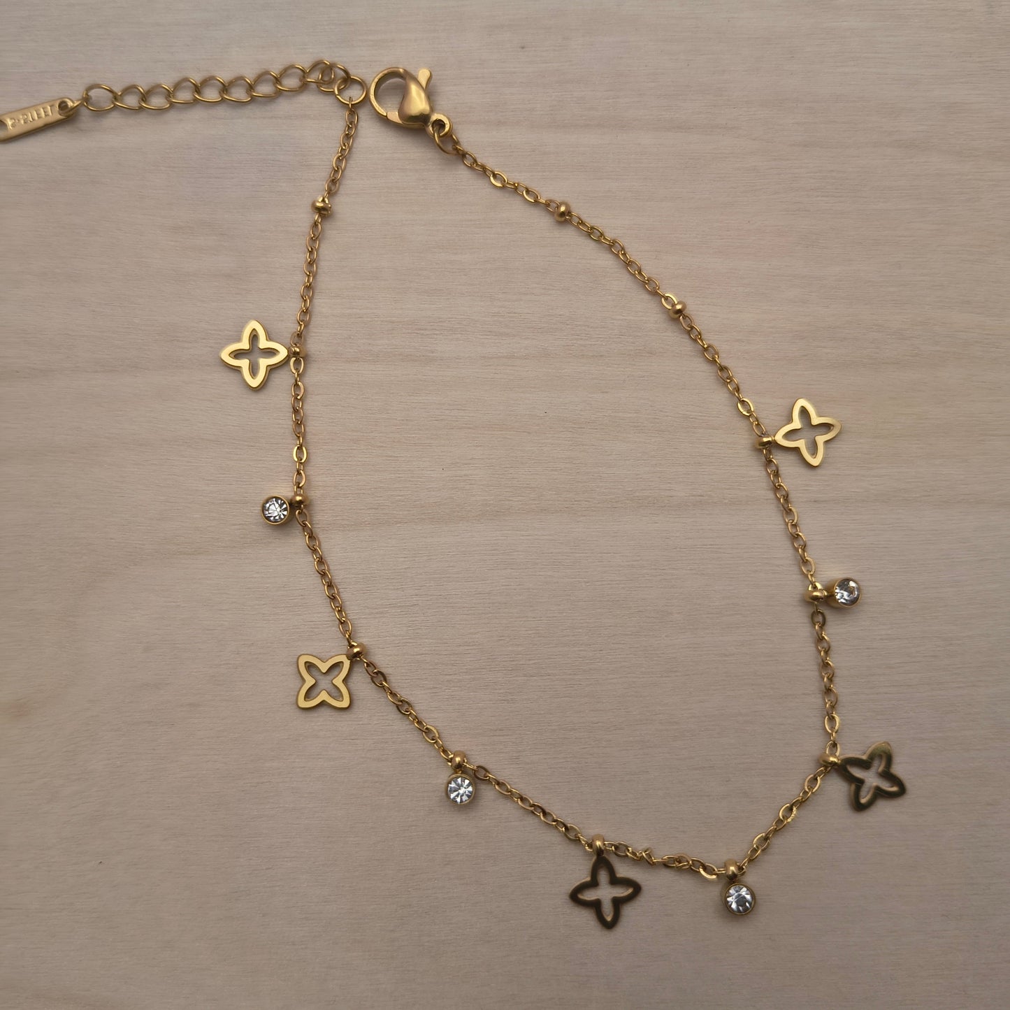 Shimmering Star Light with Dazzling Stone Charms Anklet