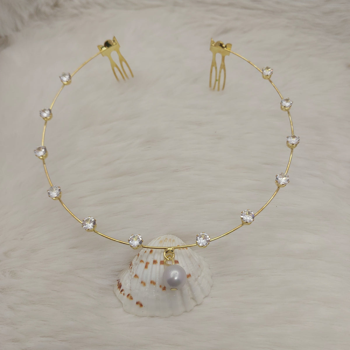 Golden Circle Crystal Hair Accessory - Kids & Adults
