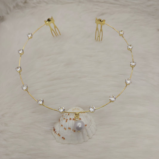 Golden Circle Crystal Hair Accessory - Kids & Adults