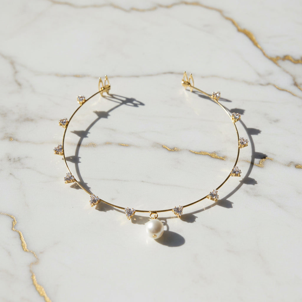 Golden Triangle Crystal Hair Accessory - Kids & Adults