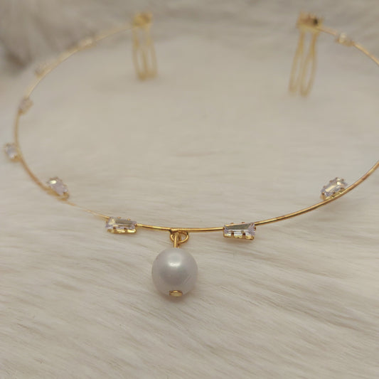 Golden Rectangle Crystal Hair Accessory - Kids & Adults
