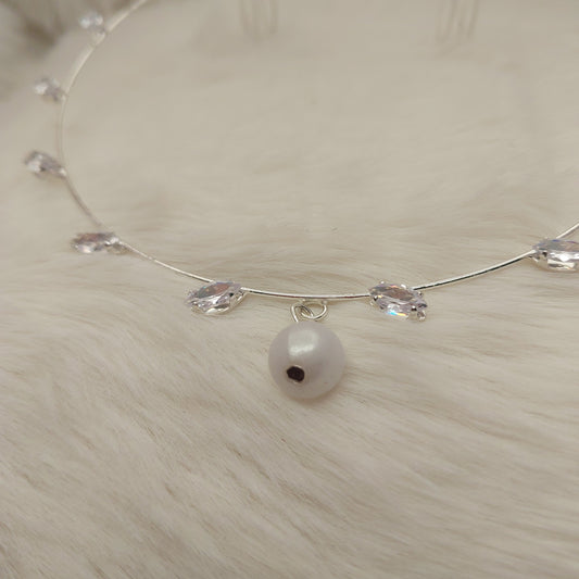 Silver Pearl Hair Accessory - Kids & Adults