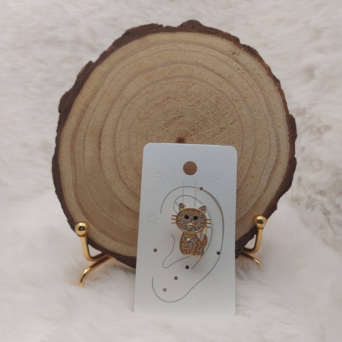 Golden Kitty Ear Cuff - Medium