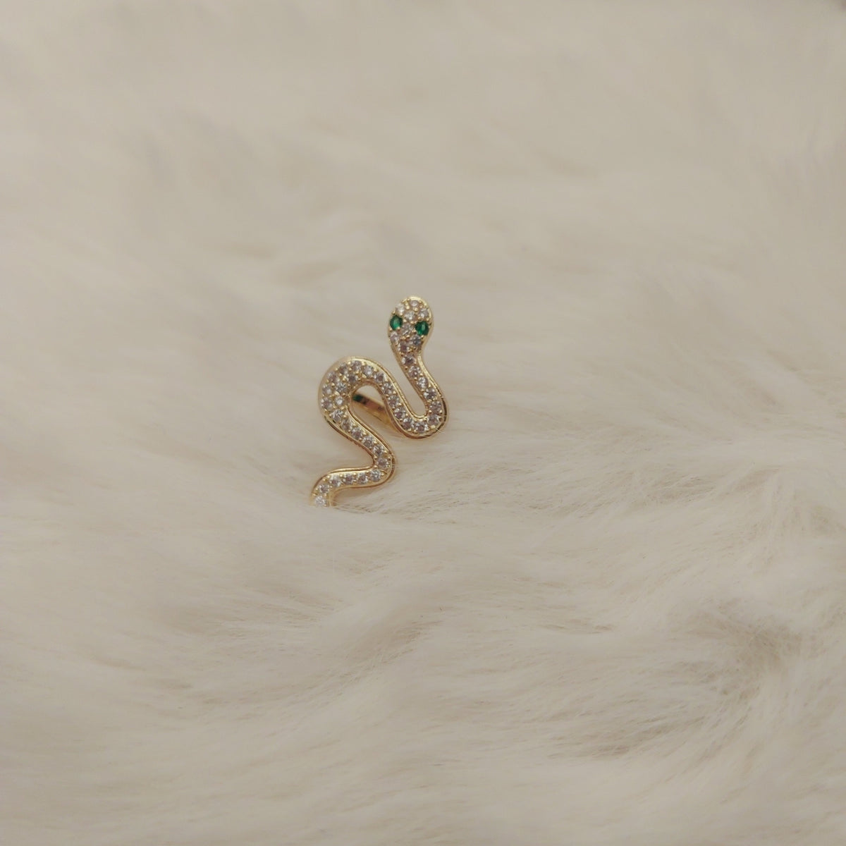 Golden Serpent Ear Cuff - Small