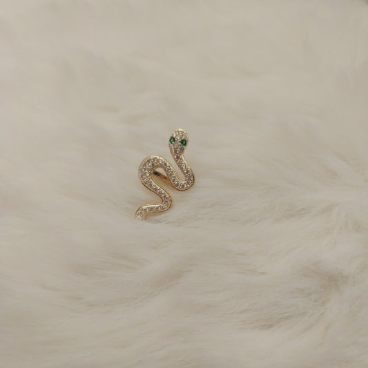 Golden Serpent Ear Cuff - Small