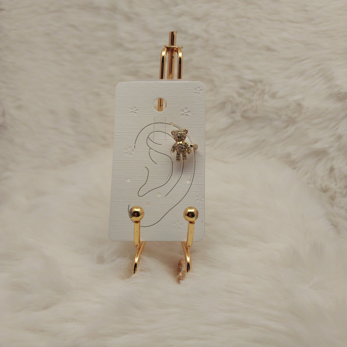 Golden Teddy Ear Cuff - Medium