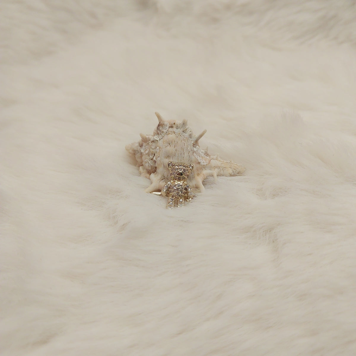 Golden Teddy Ear Cuff - Medium