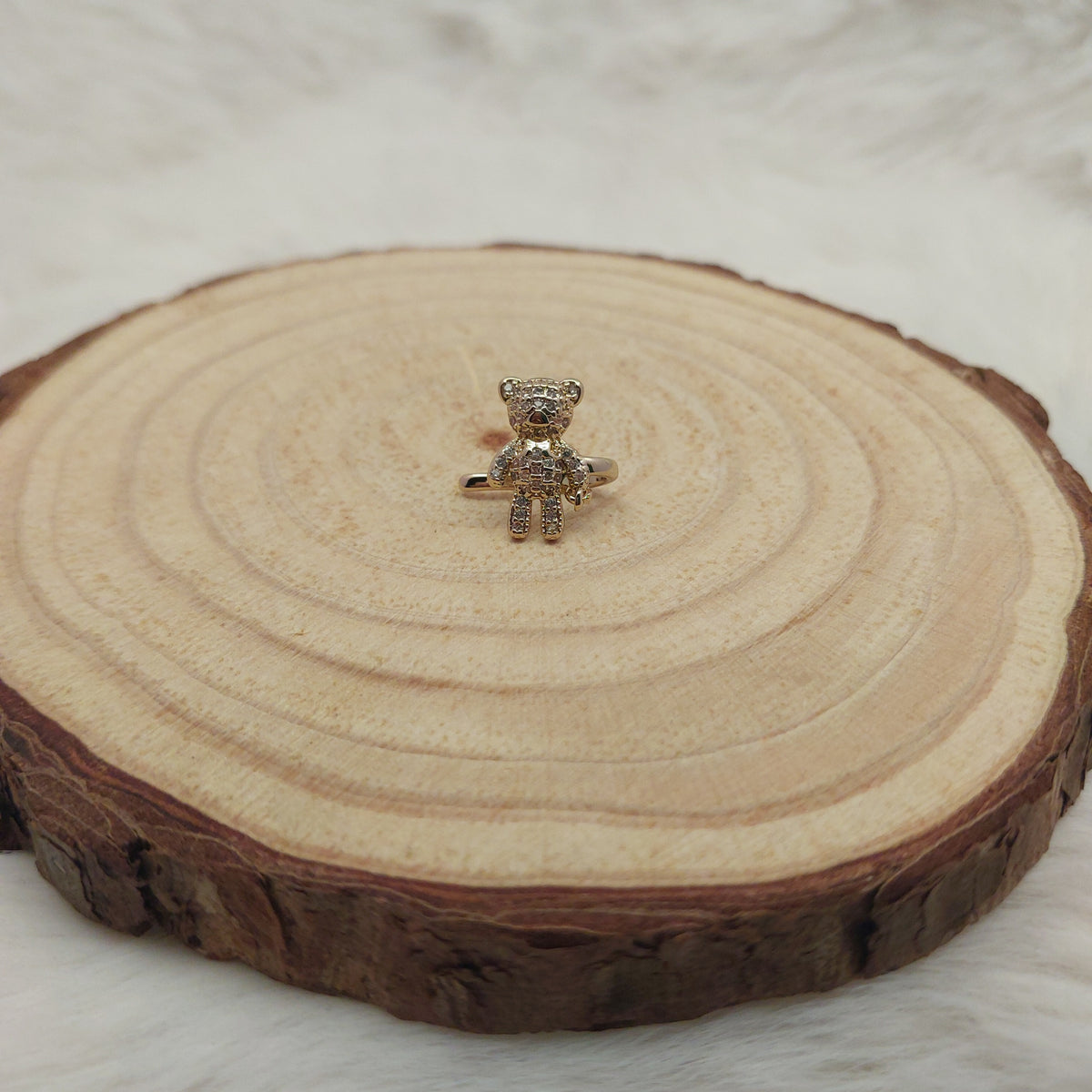 Golden Teddy Ear Cuff - Medium