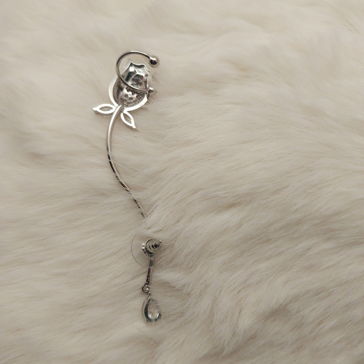 Rosé Cascade Ear Climber - Large