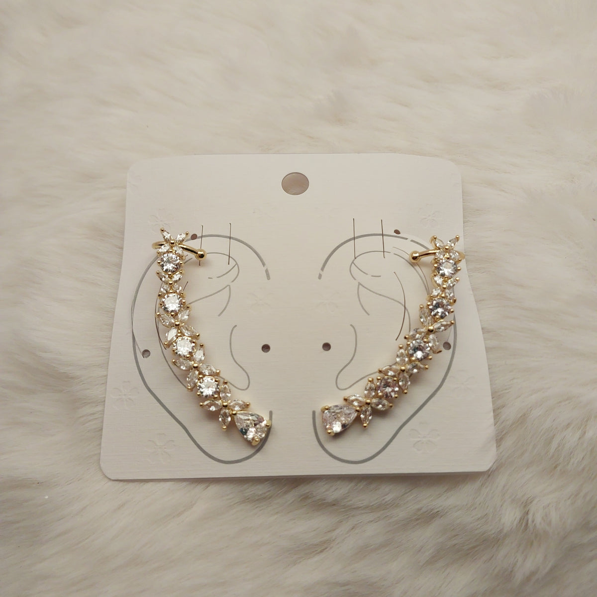Golden Blossom Ear Climber - Large