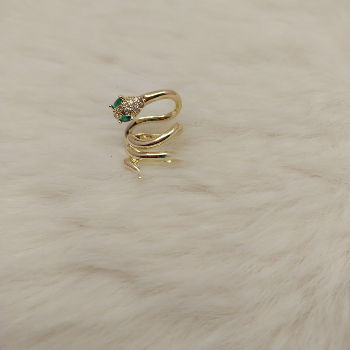 Golden Serpent Ear Cuff - Small