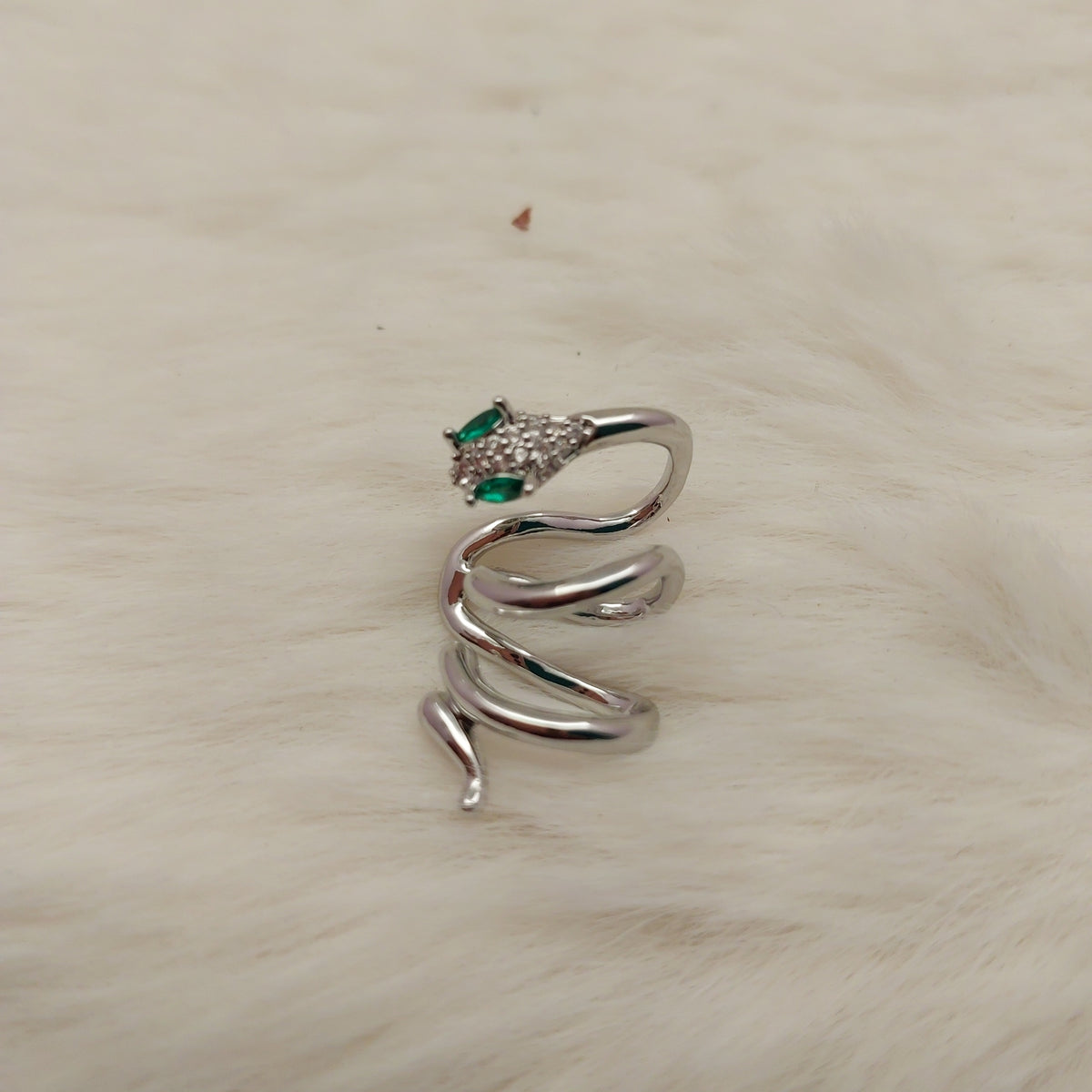 Silver Serpent Ear Cuff - Small
