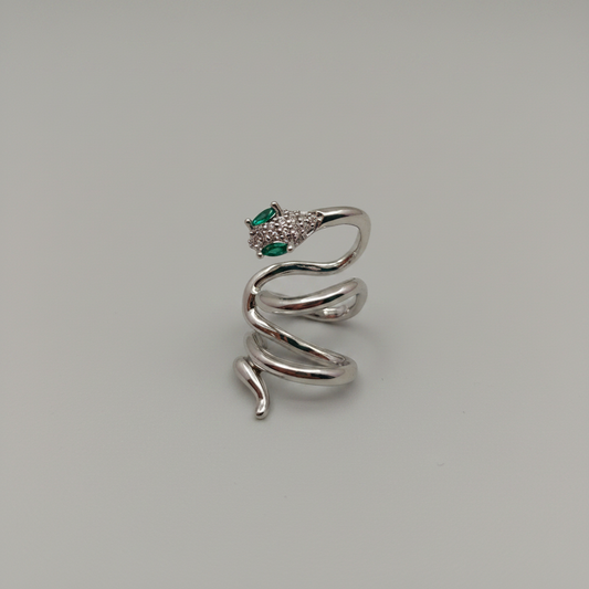 Silver Serpent Ear Cuff - Small