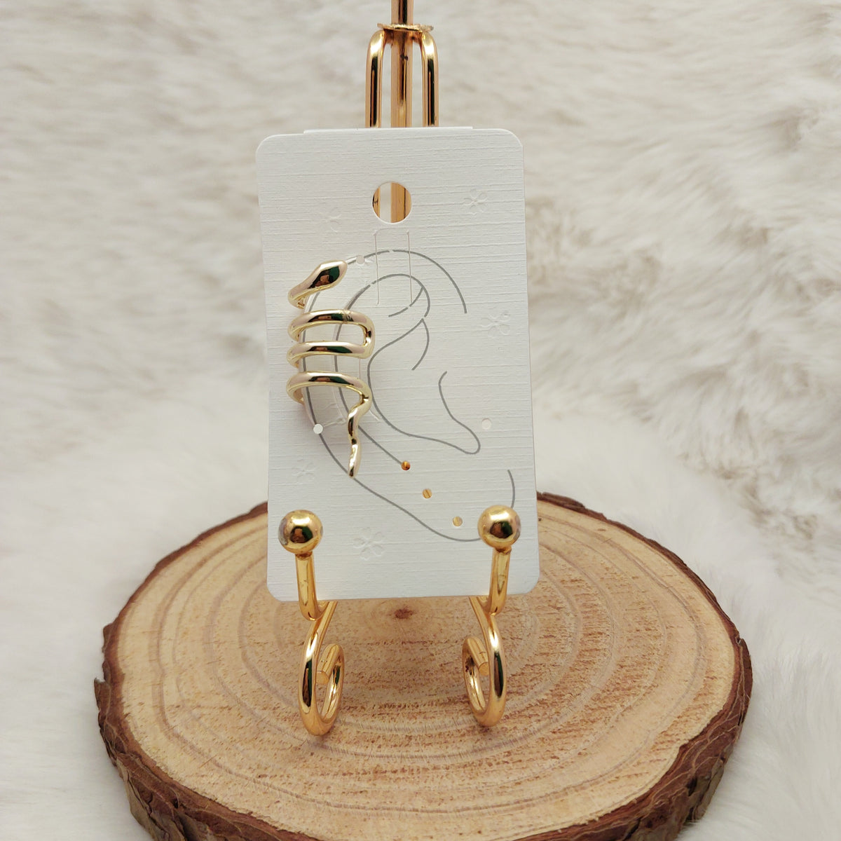 Sleek Serpent Ear Cuff - Small
