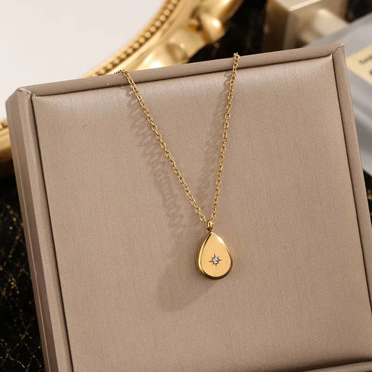 Crystal Dewdrop Pendant Chain