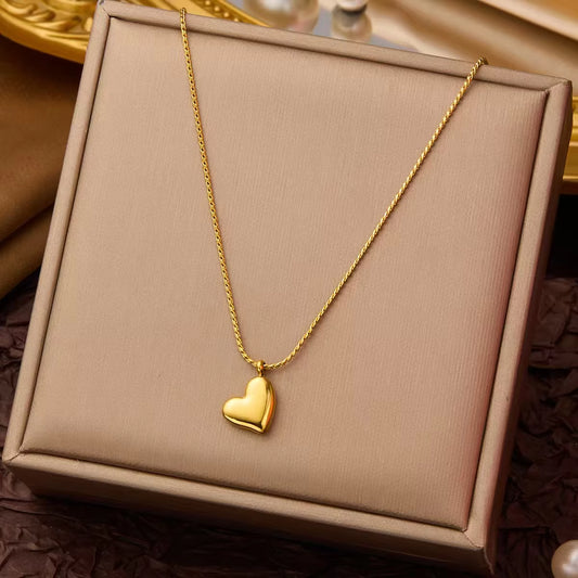 Asymmetrical Heart Whisper Pendant Chain