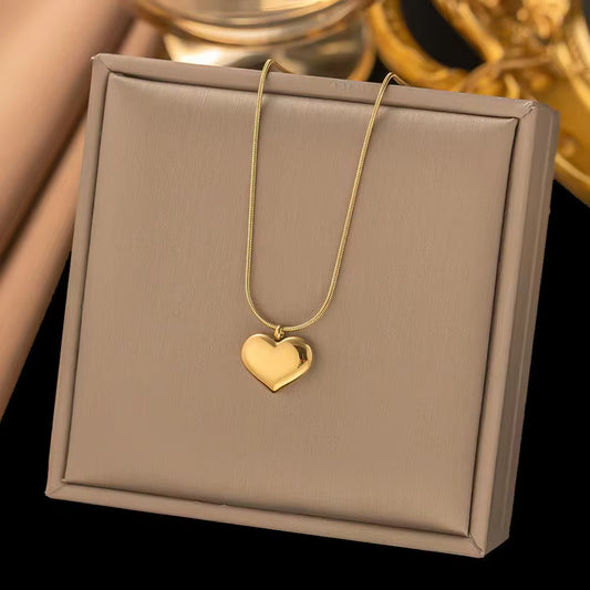 Sweet Embrace Chubby Heart Pendant Chain