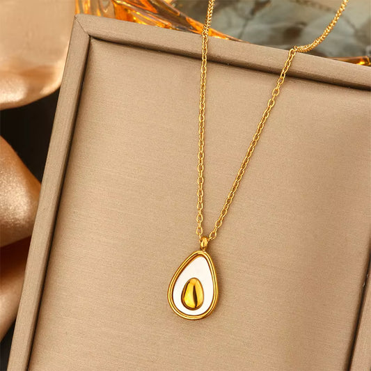 Verdant Charm Avocado Pendant Chain