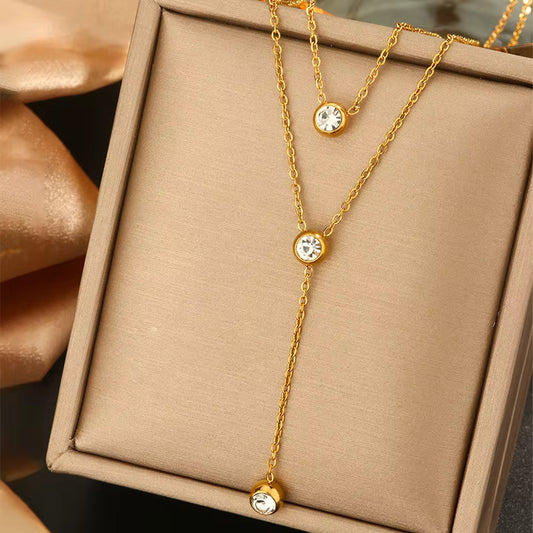 Double Grace Layered Pendant Chain