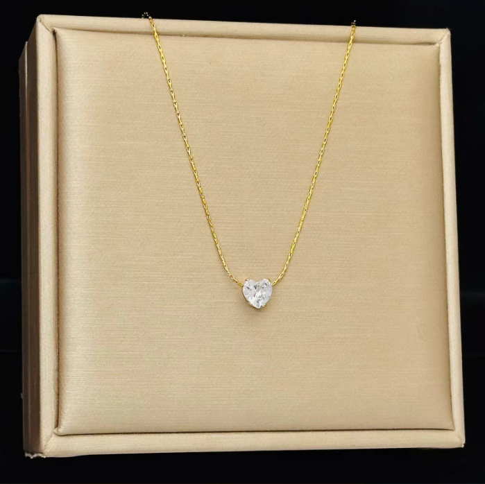 Moonlit Amethyst Drop Pendant Chain