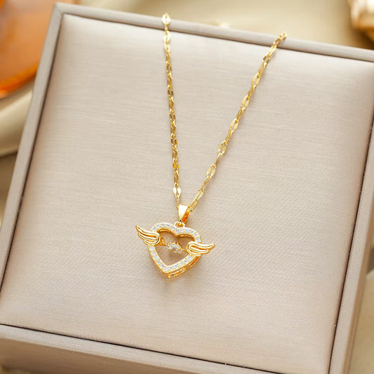 Soaring Heart Pendant Chain Pendant Chain
