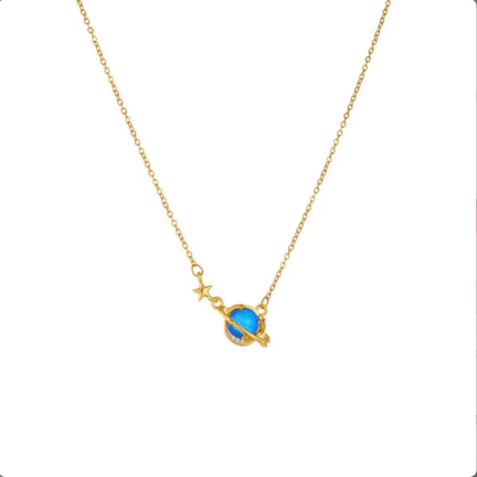 Cosmic Stars & Earth Pendant Chain