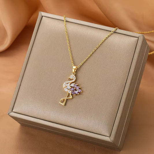 Lucky Stork Pendant Chain
