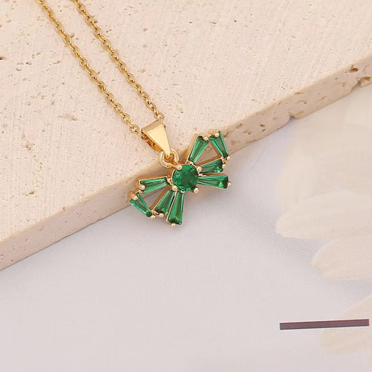 Green Bow Pendant Chain