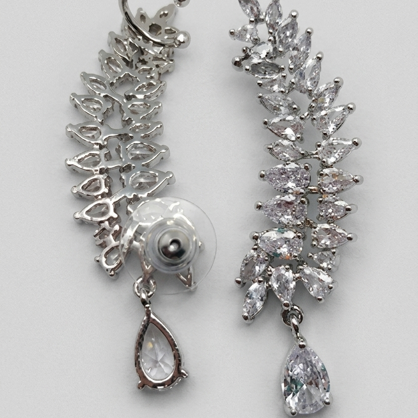 Crystal Cascade Ear Climber - Large