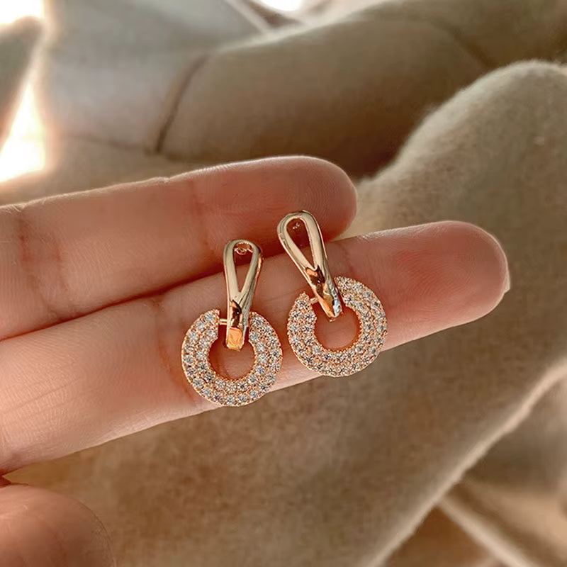 Rhinestone Circle Earring