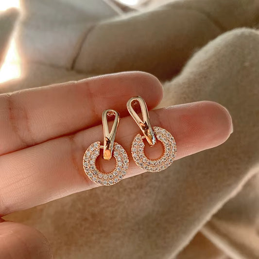Rhinestone Circle Earring