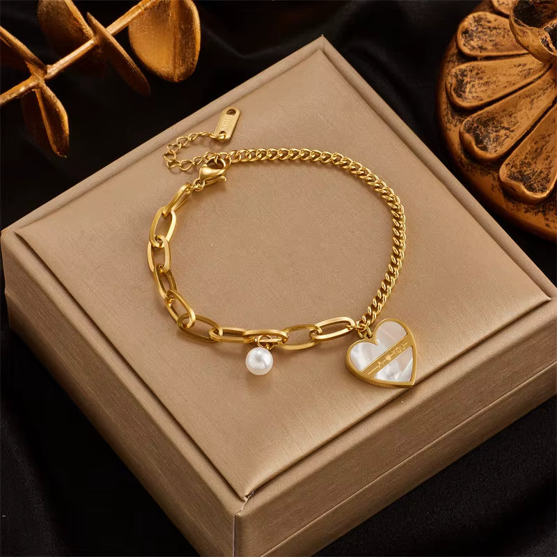 Heart Pearl Bracelets